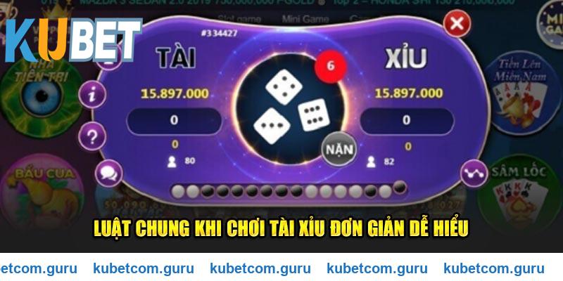 Luật chung khi chơi tài xỉu Kubet đơn giản dễ hiểu